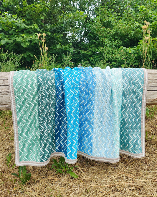 Sapphire Seas Mosaic Blanket